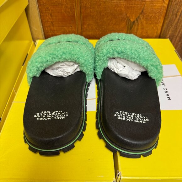 Marc Jacobs The Teddy Slide – Fluffy Green - Picture 8 of 9
